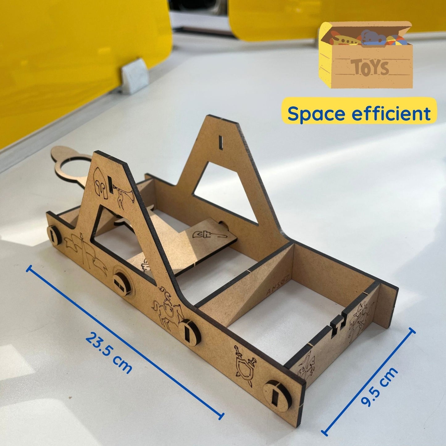 DIY slingshot catapult wooden toy fun target game for kids