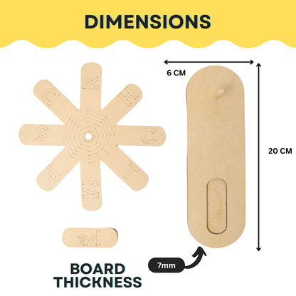 Wooden Rotary Word Making kit