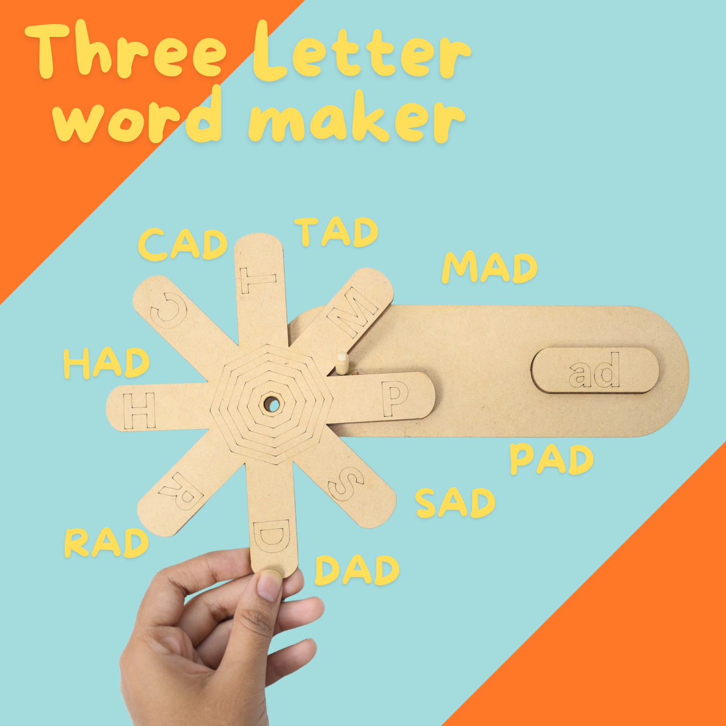 Wooden Rotary Word Making kit