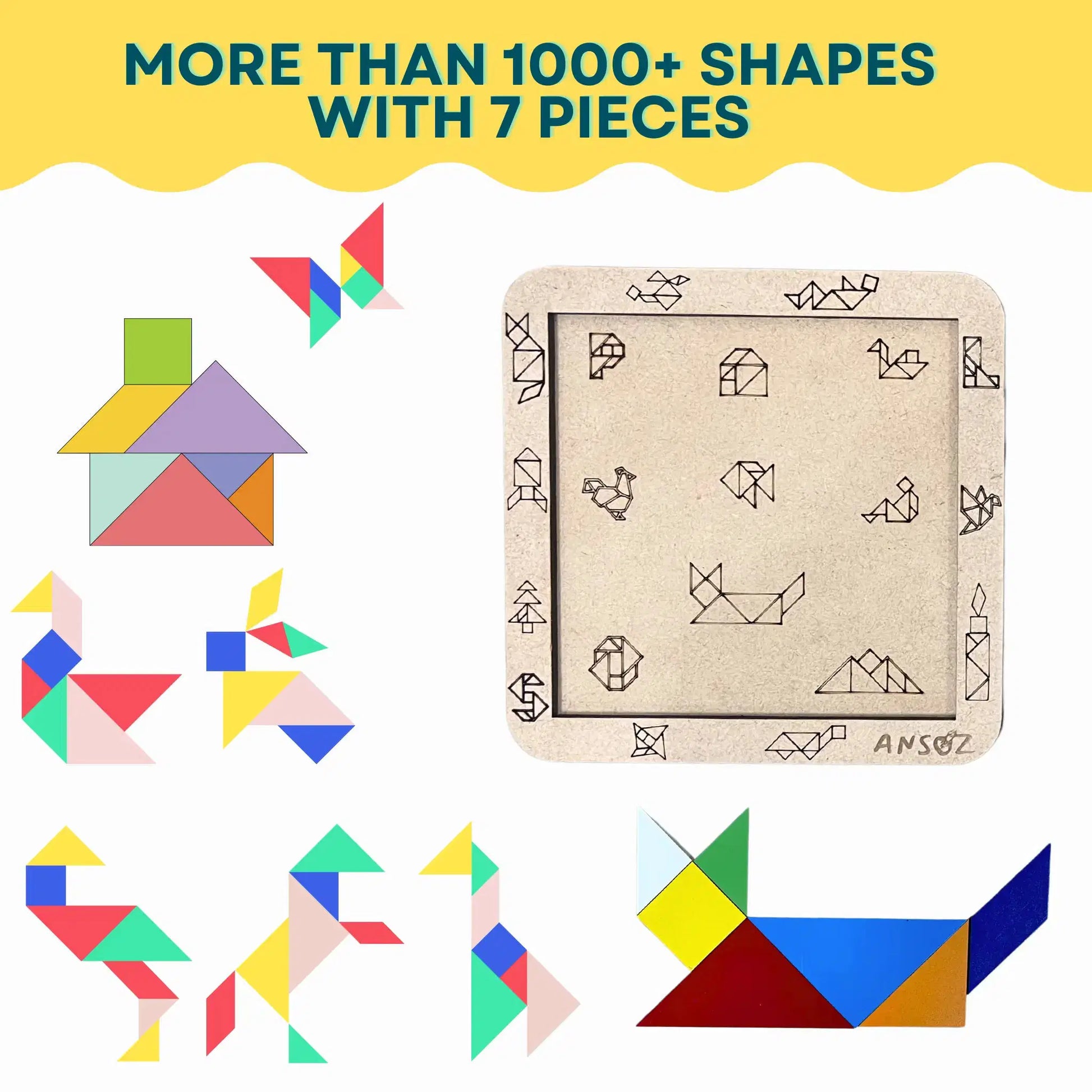 tangram shapes with 7 pieces