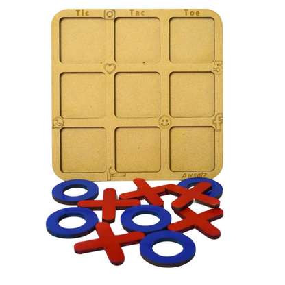 Tic-Tac-Toe Wooden Board