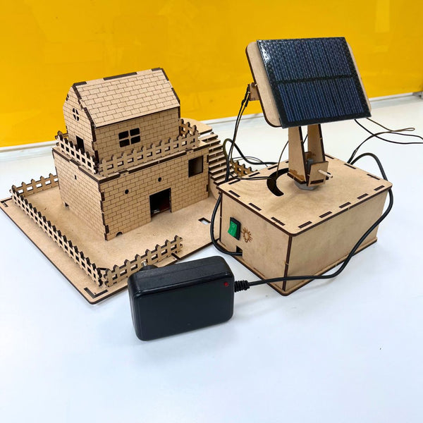 DIY Solar Phone Charging House Kit with Sun Tracker, Educational Science Project for Students