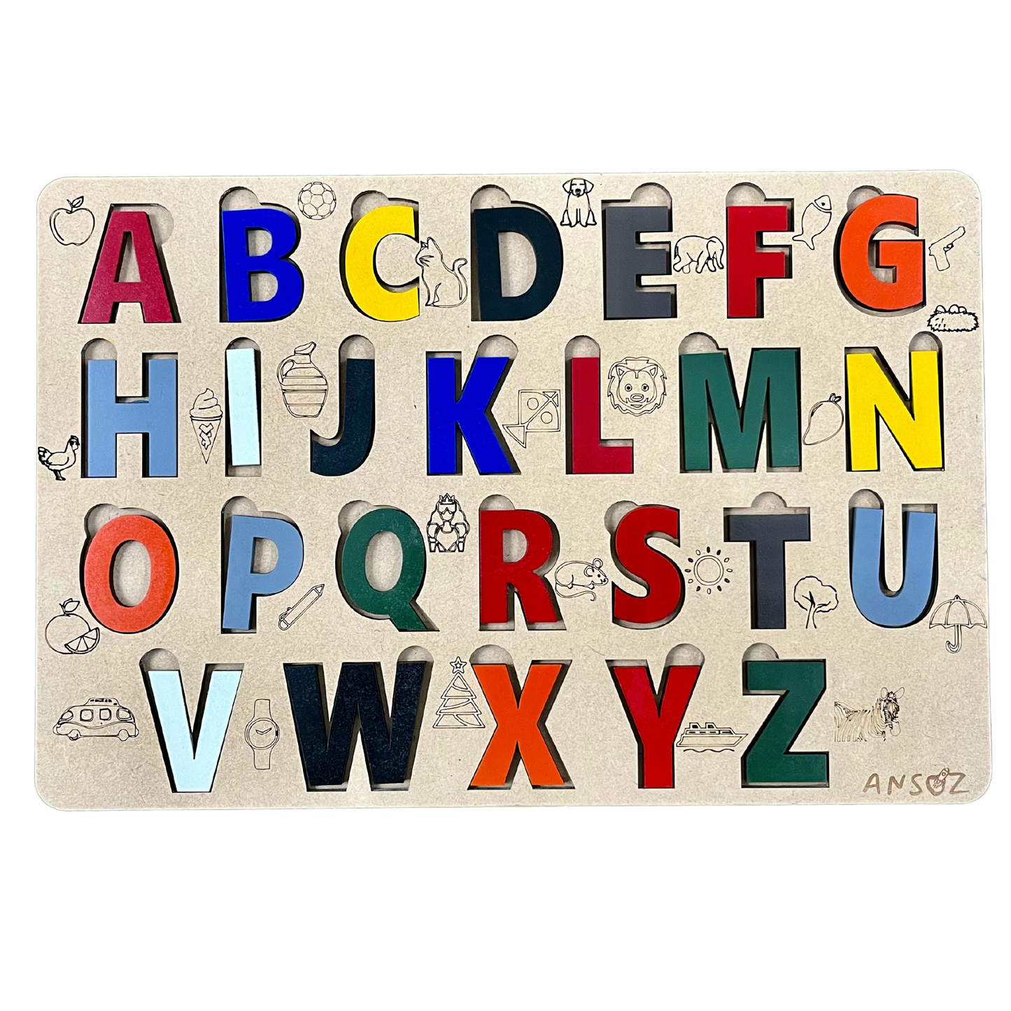 Alphabet Wooden Puzzle Board