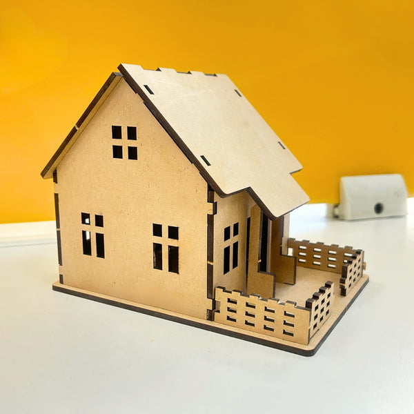 DIY mini house model wooden craft kit for kids assembling miniature wooden house