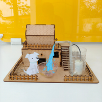 A DIY electronic kit box with parts and components for a smart pet feeder