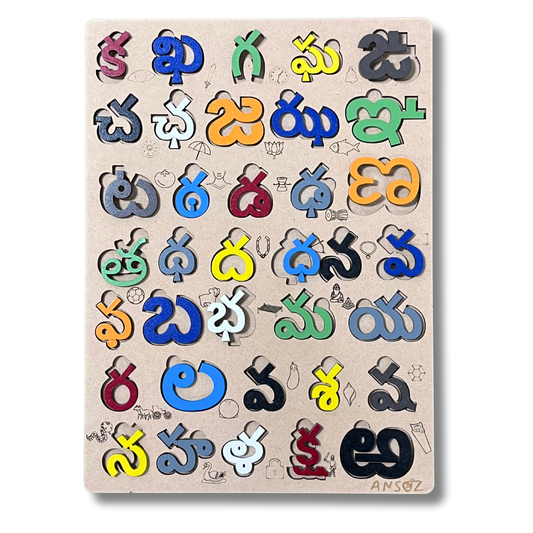 Introductory Telugu Consonants Interactive Kit for Toddlers