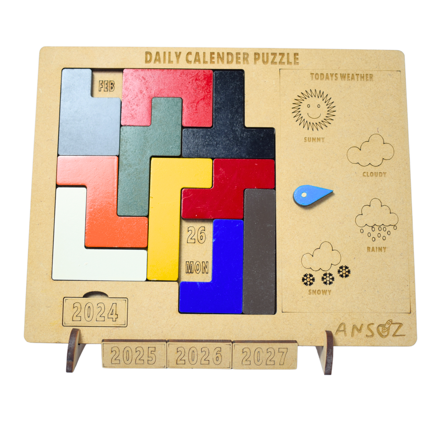 Wooden Daily Calendar Puzzle