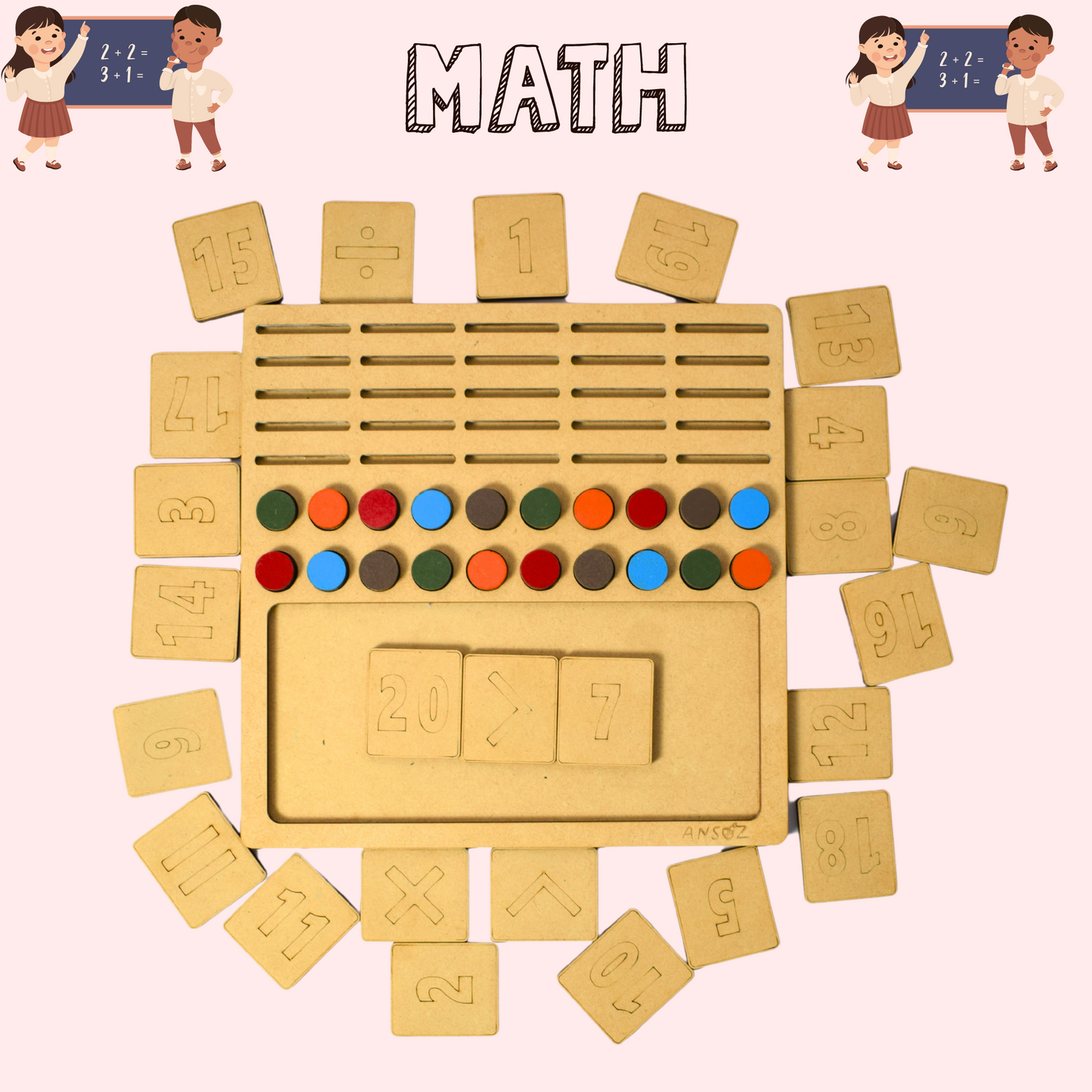 Maths Calculation Wooden Board