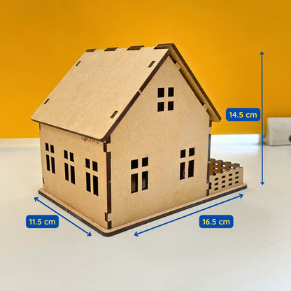 DIY Mini Wooden House Model Craft Kit|Ansoz