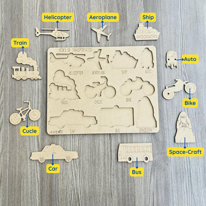 Modes of transport puzzle toy
