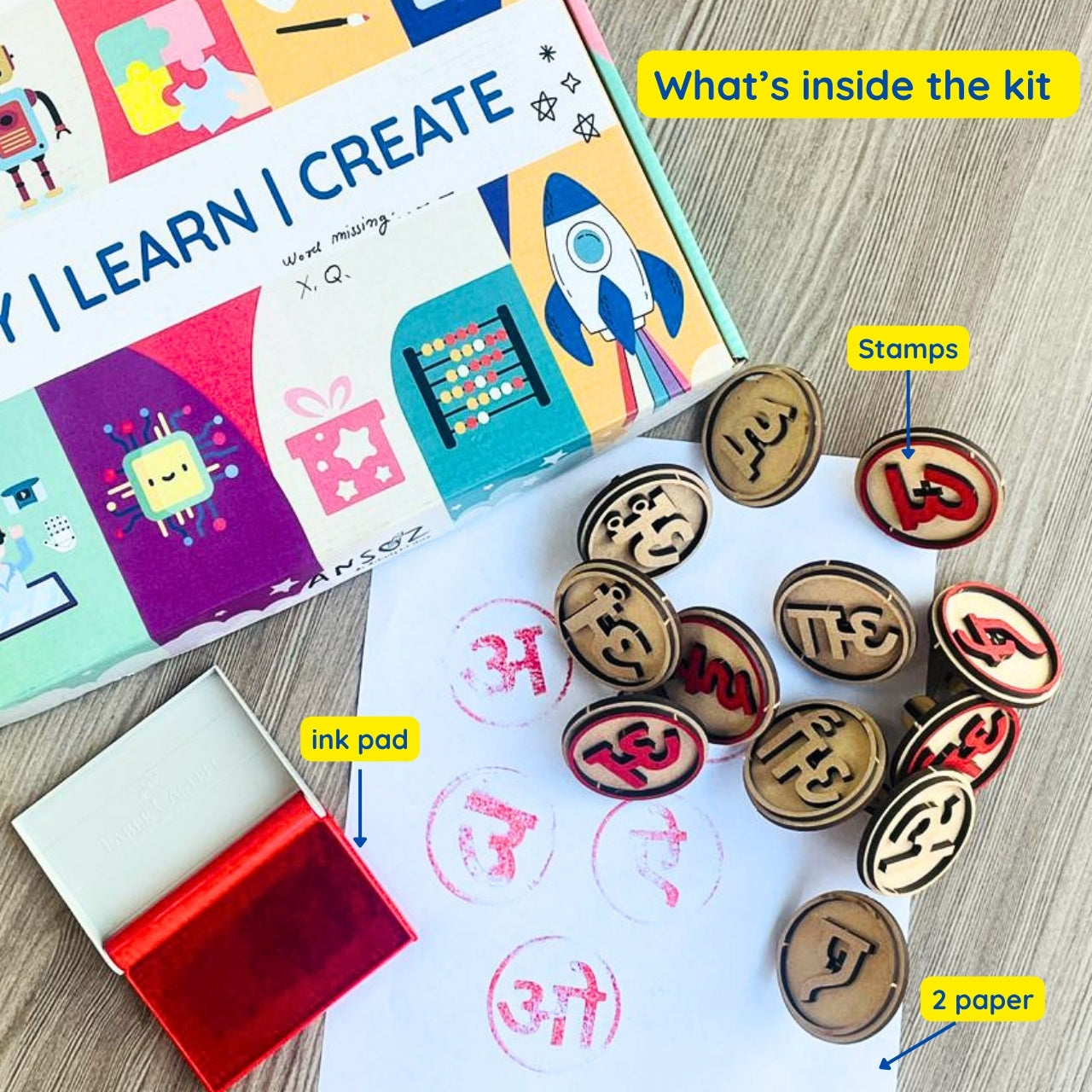 hindi vowels words stamping activity educational activities for kids 