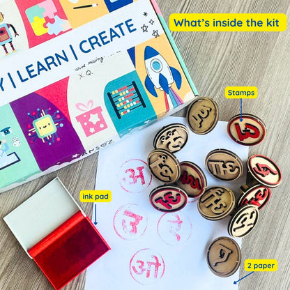 hindi vowels words stamping activity educational activities for kids 
