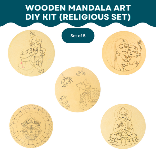 Wooden Mandala Art DIY Kit ( Religious Set)