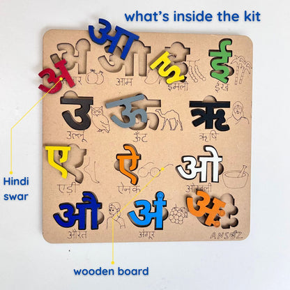 Hindi Swar Varnmala Interactive Kit for Toddlers | Ansoz