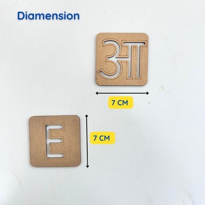 English & Hindi Vowel Stencil Fun – Trace, Learn & Create | Ansoz