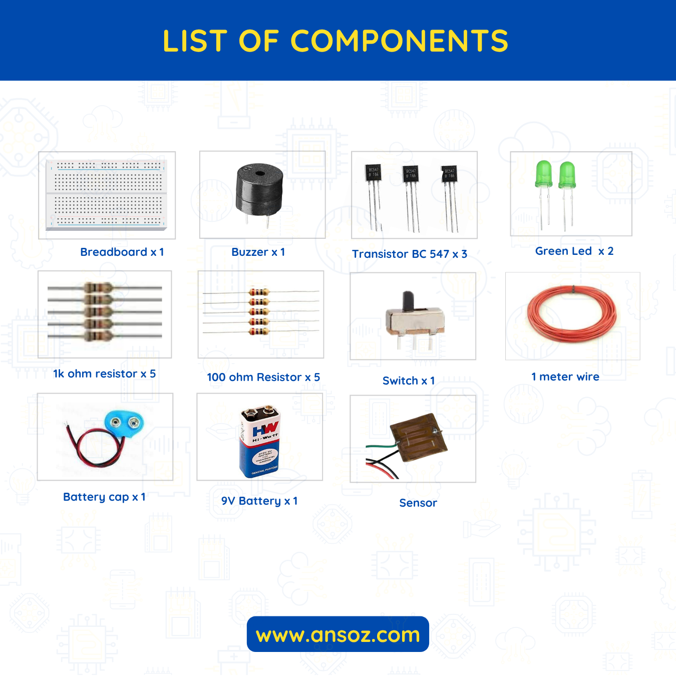 Rain Detector Alarm System  DIY Electronic KIT | Ansoz