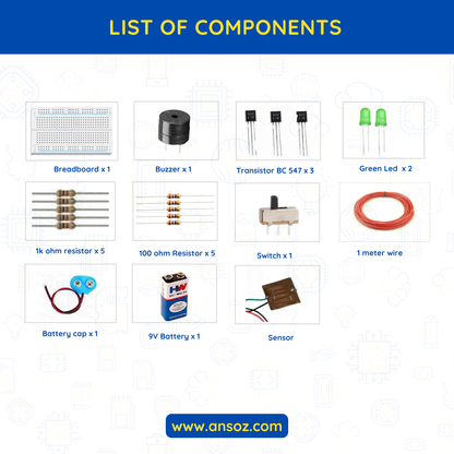 Rain Detector Alarm System  DIY Electronic KIT | Ansoz