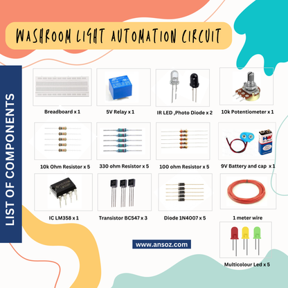 Washroom Light Automation Circuit DIY Electronic kit