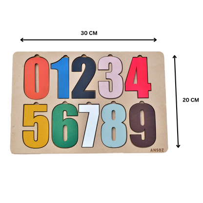Wooden 0-9 Number and Alphabet Puzzle Combo