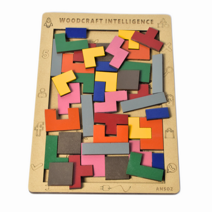 Tetris Wooden Puzzle Board