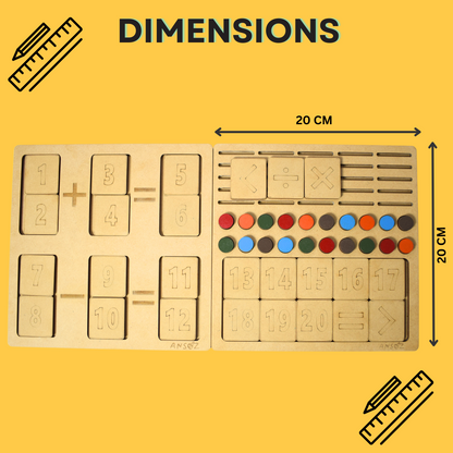 Wooden Maths Calculation Board