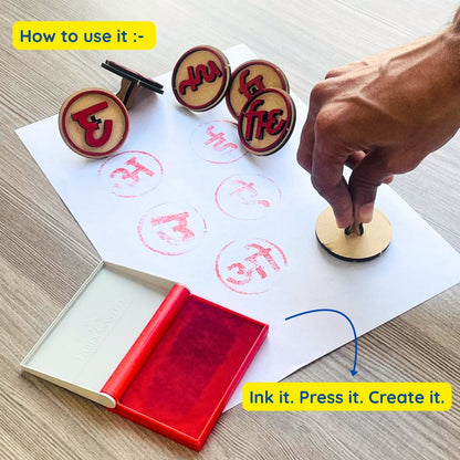 hands on learning hindi alphabet vowels stamp kit for toddlers 