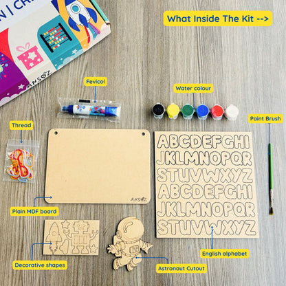 DIY name plate kit contents