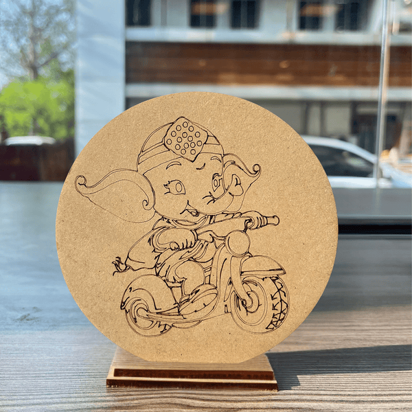 wooden ganesha