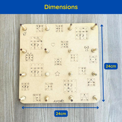 Alphanumeric, Hindi & Shape Construction Puzzle Activity Kit for Kids 3+