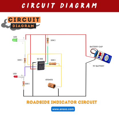 Roadside Indicator Circuit DIY Kit – Perfect for Students & Hobbyists!