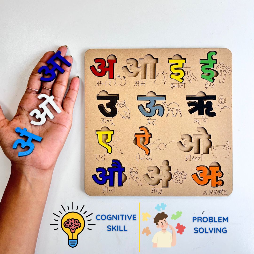 Hindi Swar Varnmala Interactive Kit for Toddlers | Ansoz
