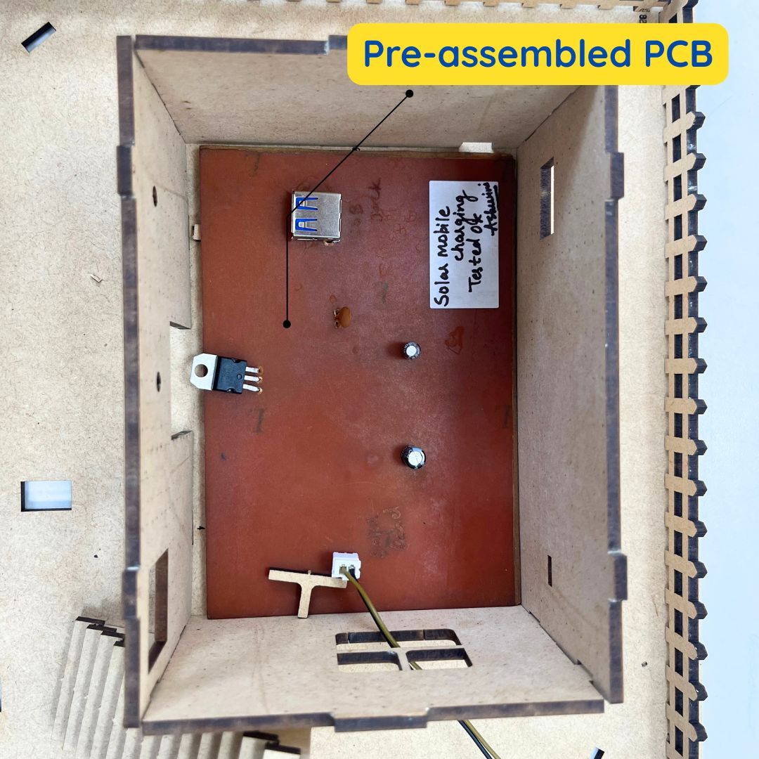 DIY Solar Phone Charging House Kit with Sun Tracker, Educational Science Project for Students