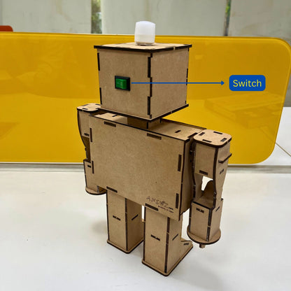 Robot working model back side, DIY electronic kit