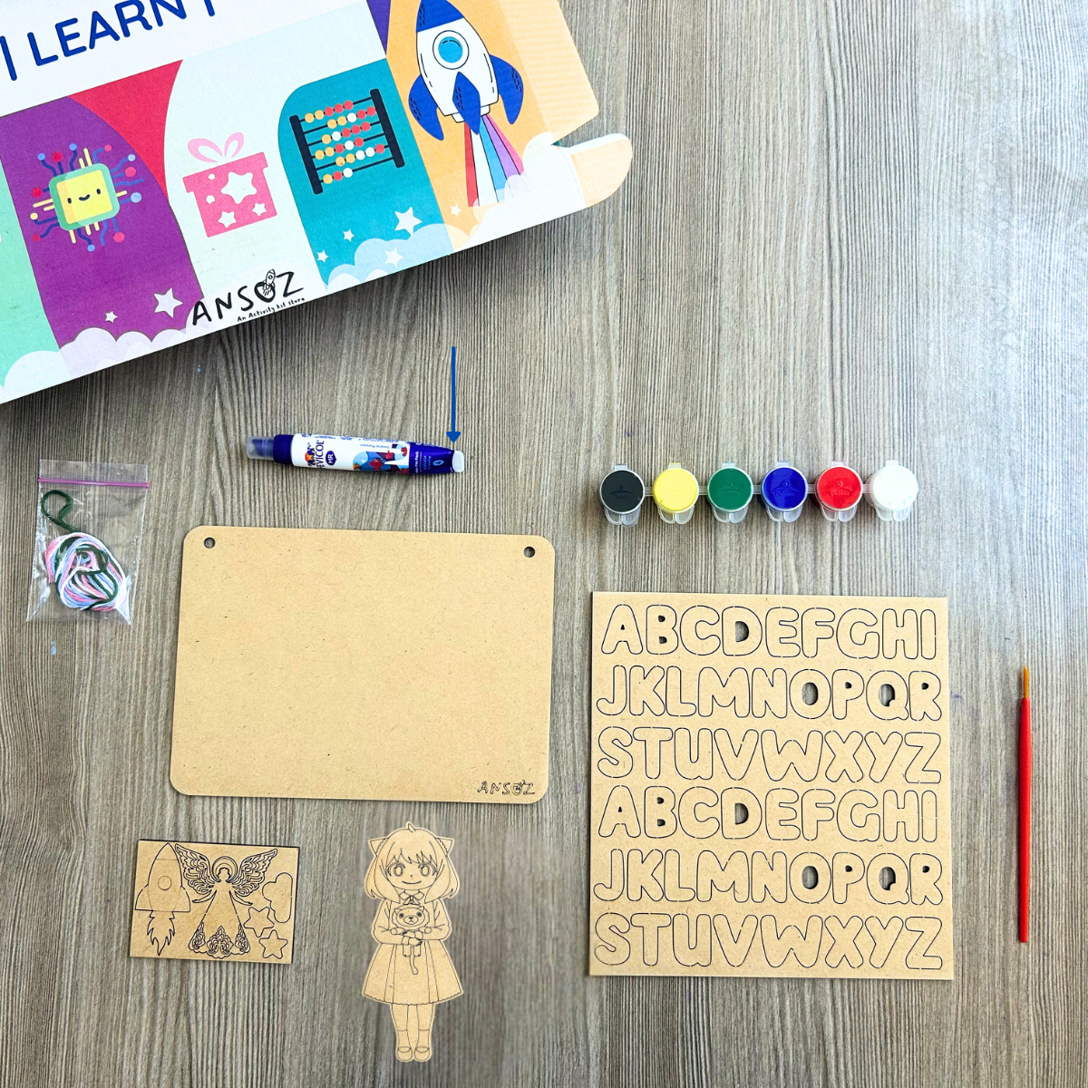 DIY Personalized Wooden Name Plate Kit for Girls 5+