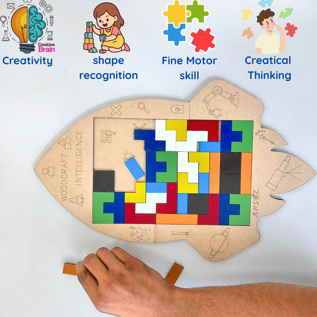 Shapegrid puzzle kit | Ansoz