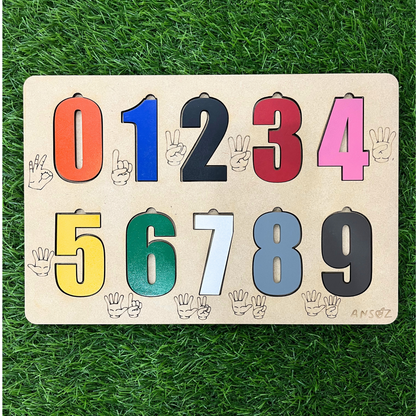 Engage & Educate: Wooden Number and Alphabet Puzzle Combo for Kids - Ansoz