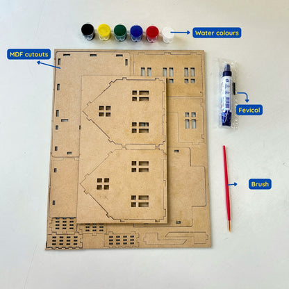 DIY Mini Wooden House Model Craft Kit|Ansoz