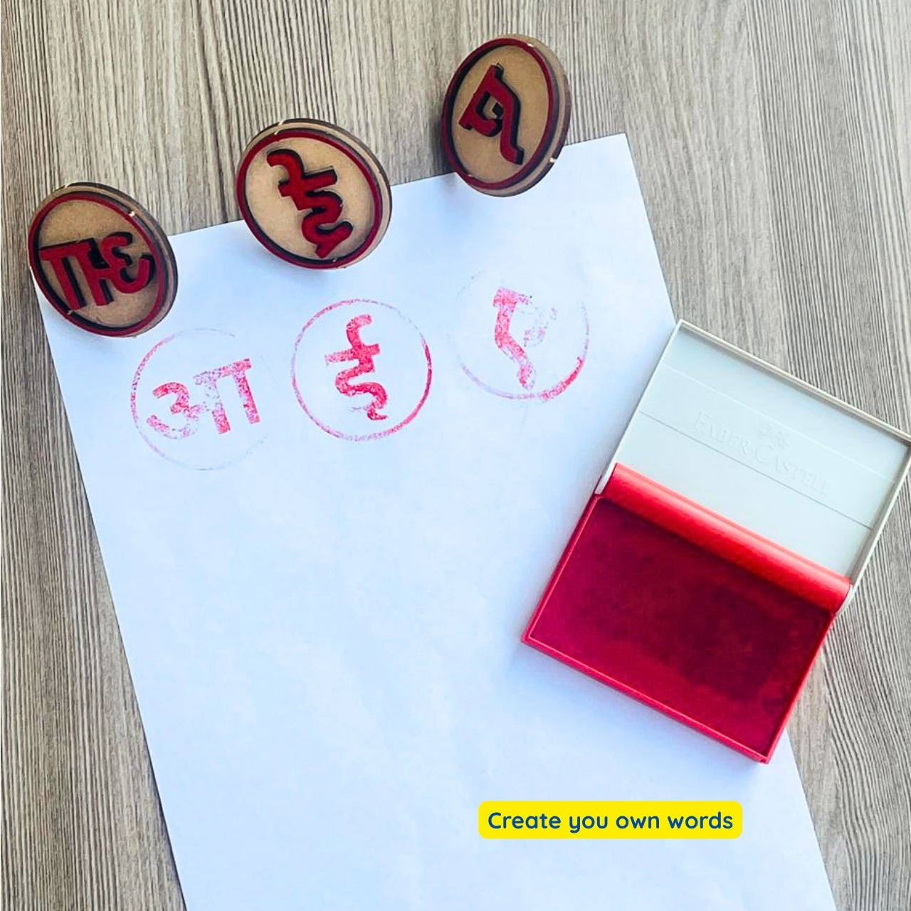 hindi swar stamps with ink pad activity kits for kids 