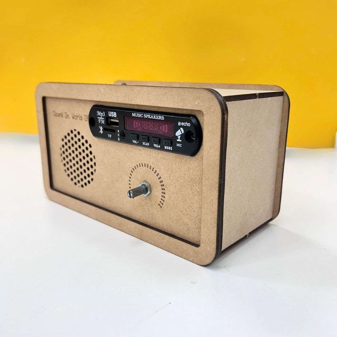 DIY Wooden FM Radio Kit with Bluetooth, Built-in Speaker, LED Display| Perfect for Science Project
