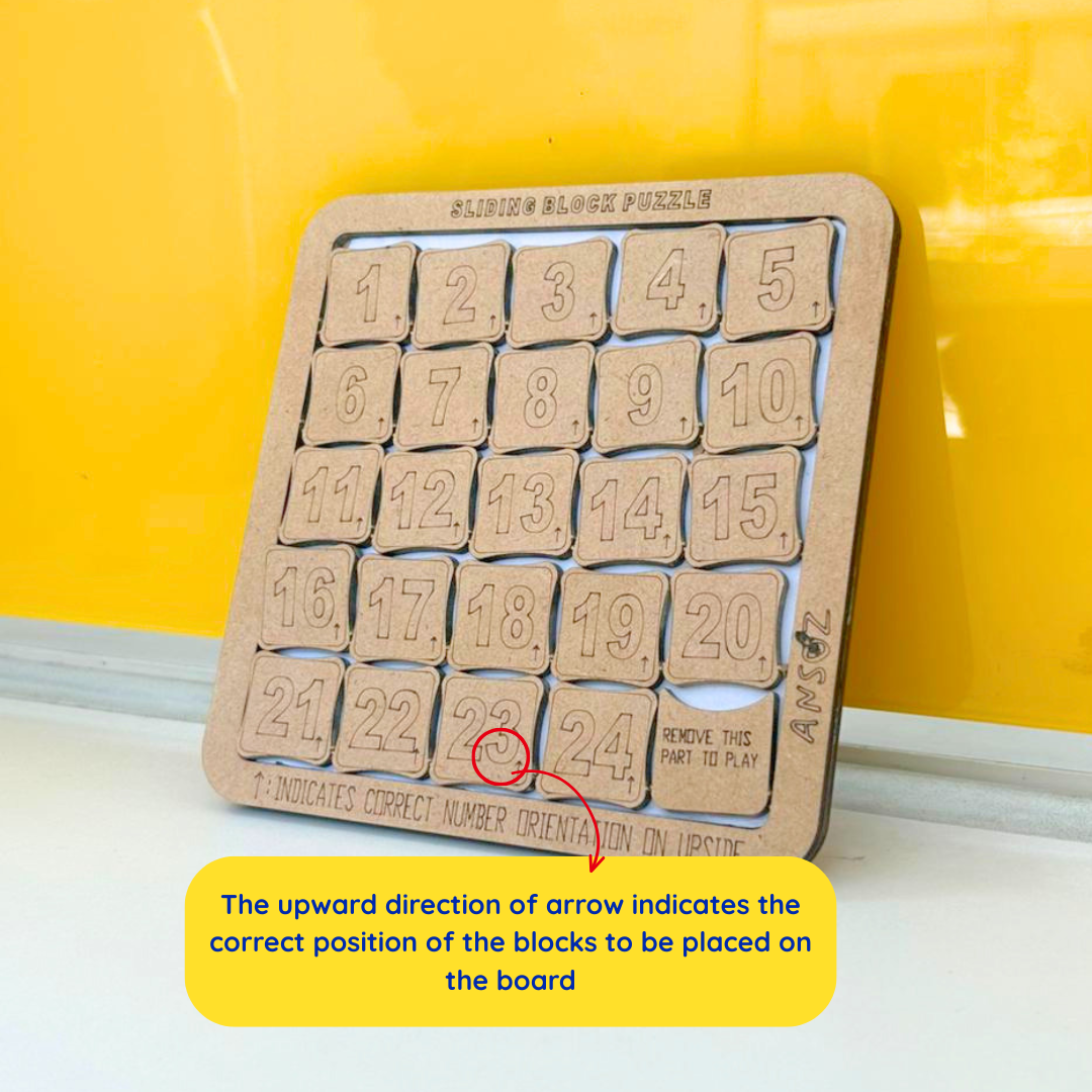 A child engaged in playing a wooden alphabet sliding puzzle game using letter blocks for ABC learning for kids.