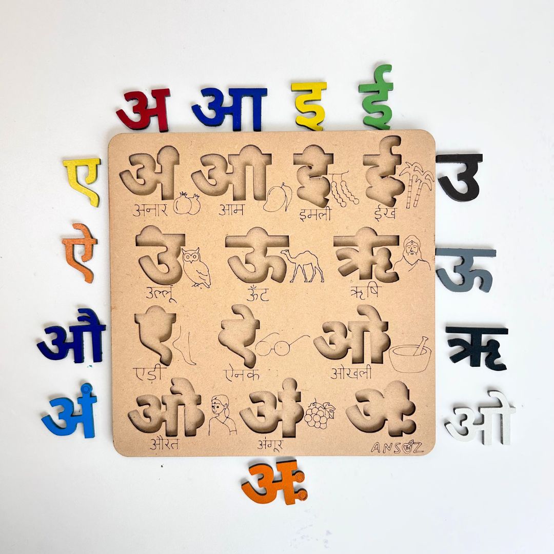 Hindi Swar Varnmala Interactive Kit for Toddlers | Ansoz