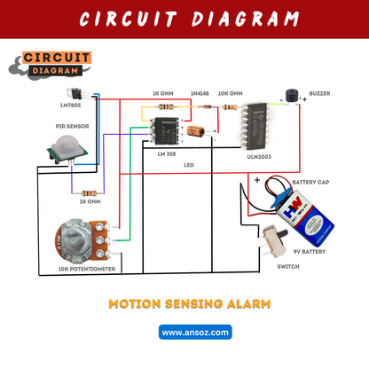 Motion Sensing Alarm DIY Electronic Kit