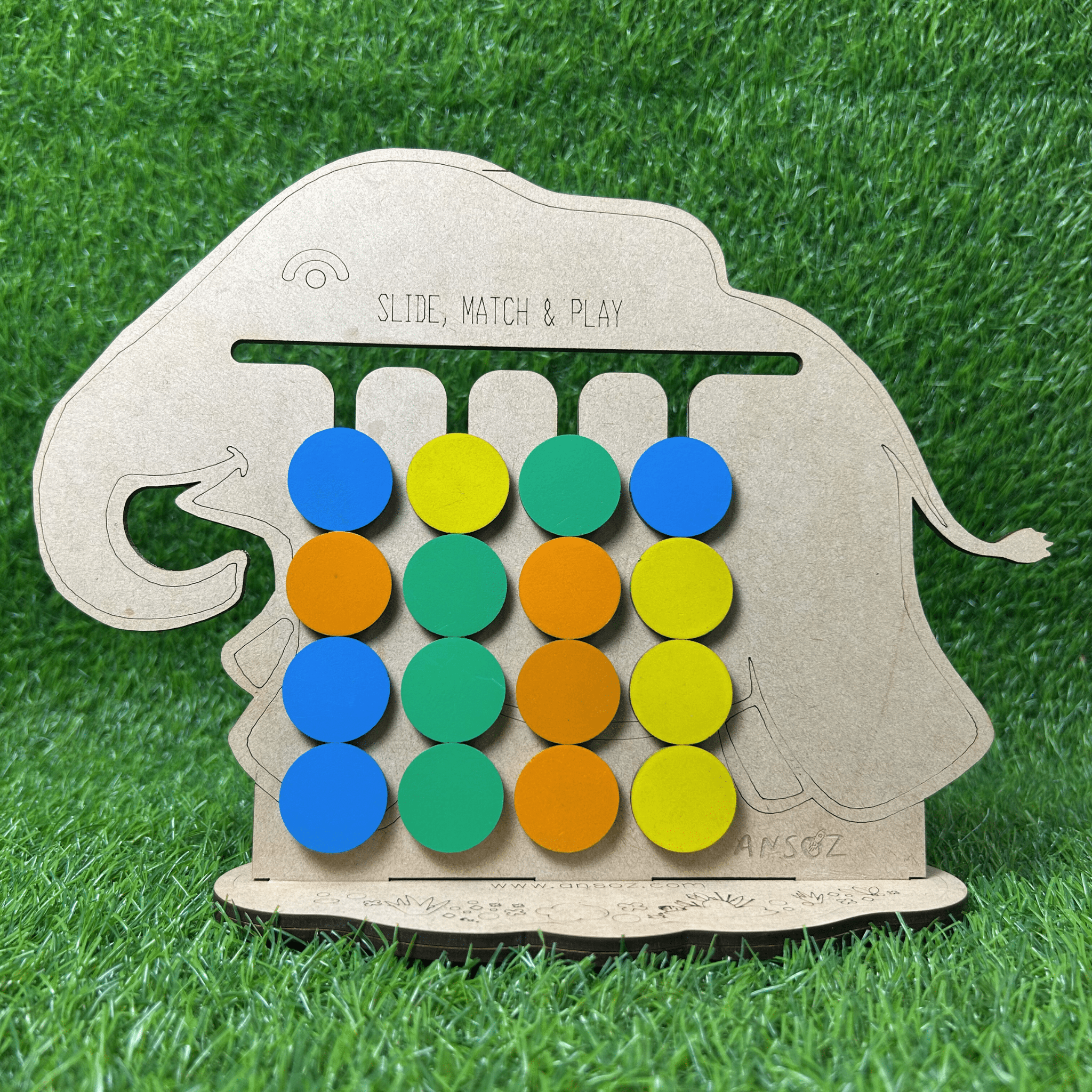 Sorting Math Racer Elephant Wooden Elephant Puzzle | Fun Colour Sorting Toys to Sort Colors – Ansoz