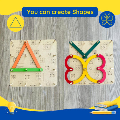 Alphanumeric, Hindi & Shape Construction Puzzle Activity Kit for Kids 3+