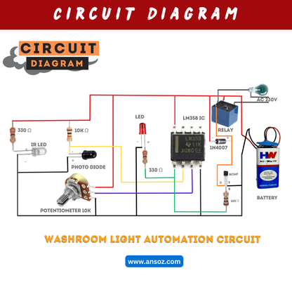 Washroom Light Automation Circuit DIY Electronic kit