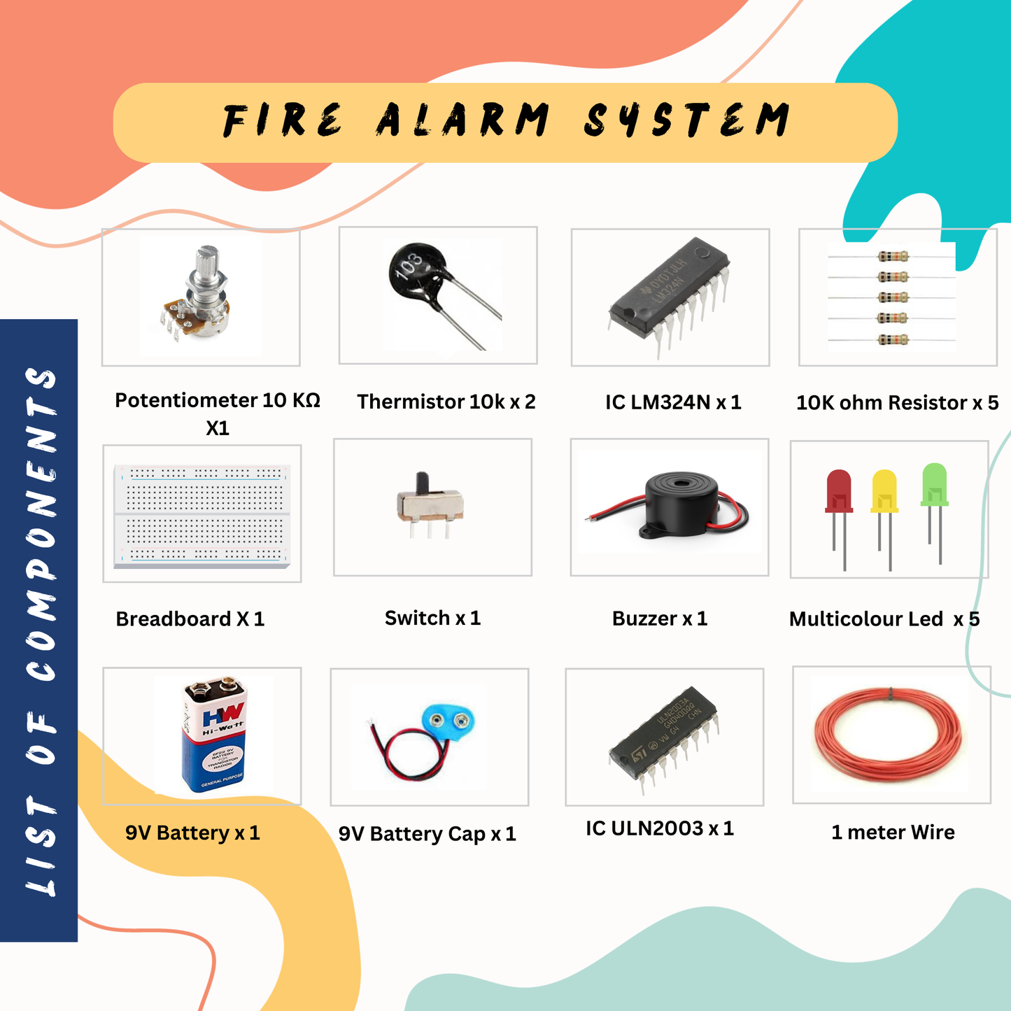 Fire alarm system Electronic Project Diy Kit