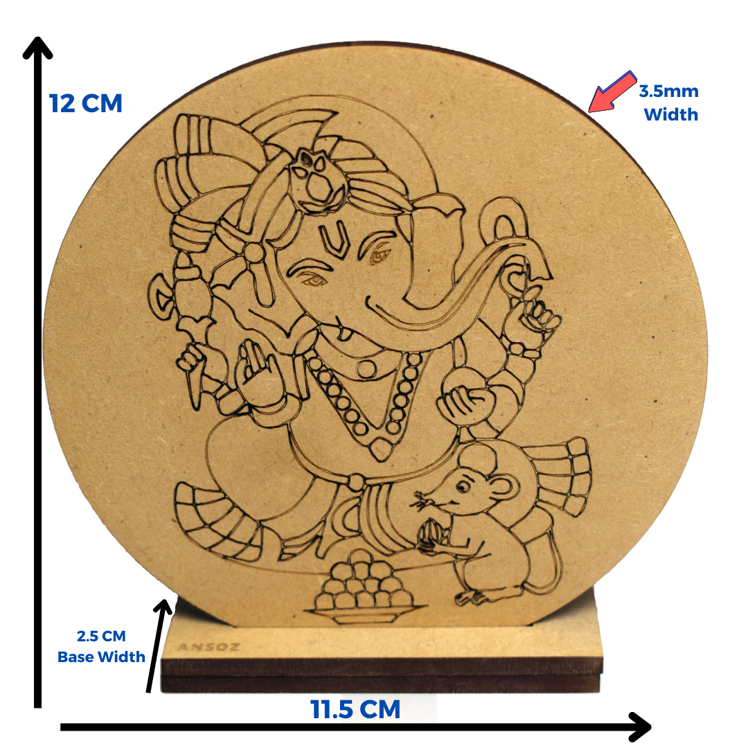 Ganesh Art Craft: Wooden Pre-Marked Cutout