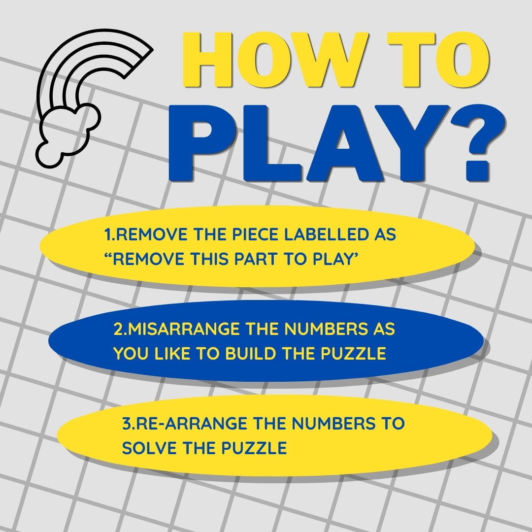 Learn Urdu language through number puzzle games through activity-based learning for kids in the house