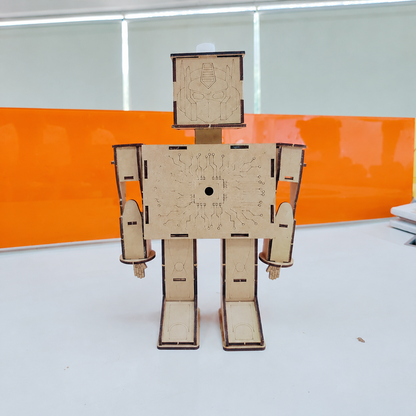 ANSOZ DIY Wooden Light Beam Control Robot Kit for Kids 8+ with TV Remote Control, Light Sensor Electronics, and STEM Educational Model for Hands-On Science Projects.