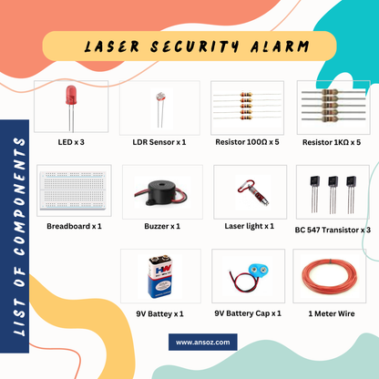 Laser Security Alarm Project Diy Kit - Ansoz